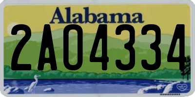 AL license plate 2AO4334
