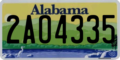 AL license plate 2AO4335