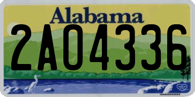 AL license plate 2AO4336