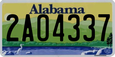 AL license plate 2AO4337