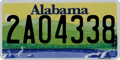 AL license plate 2AO4338