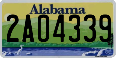 AL license plate 2AO4339