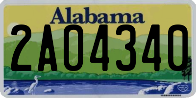 AL license plate 2AO4340