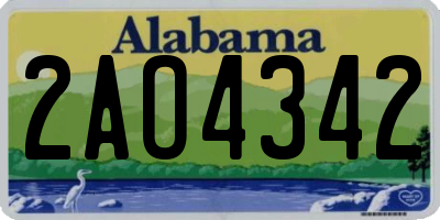 AL license plate 2AO4342