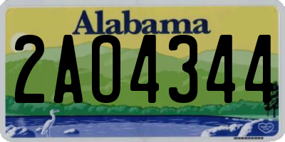 AL license plate 2AO4344