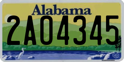 AL license plate 2AO4345