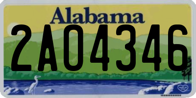 AL license plate 2AO4346