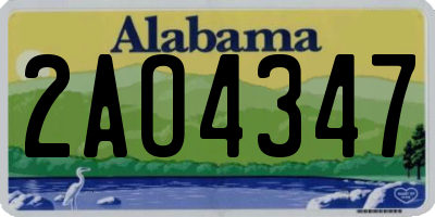 AL license plate 2AO4347