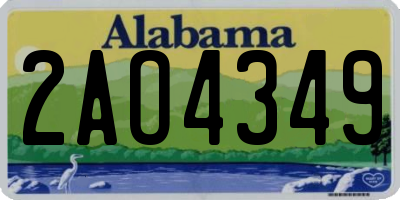 AL license plate 2AO4349