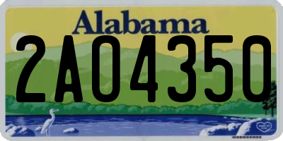 AL license plate 2AO4350