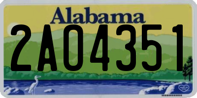 AL license plate 2AO4351