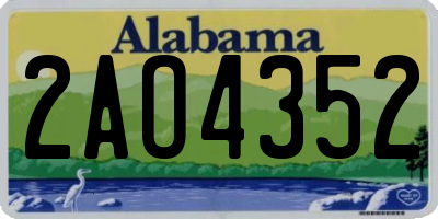 AL license plate 2AO4352
