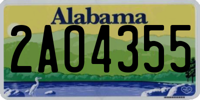 AL license plate 2AO4355