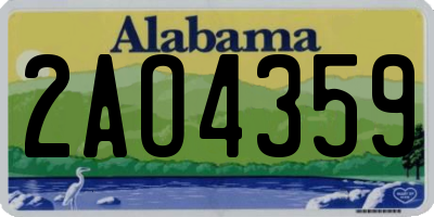 AL license plate 2AO4359