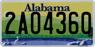 AL license plate 2AO4360