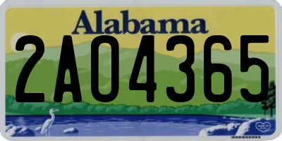 AL license plate 2AO4365