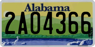AL license plate 2AO4366