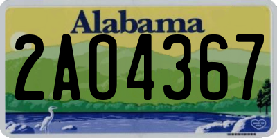 AL license plate 2AO4367
