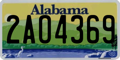 AL license plate 2AO4369