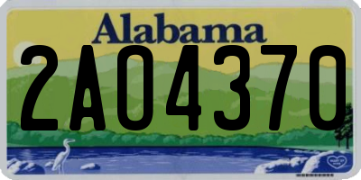 AL license plate 2AO4370