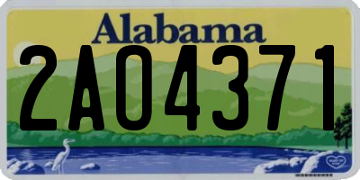 AL license plate 2AO4371
