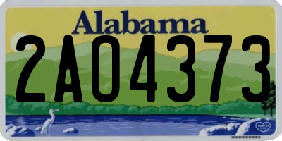 AL license plate 2AO4373