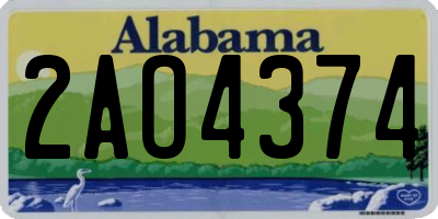 AL license plate 2AO4374