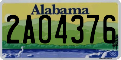 AL license plate 2AO4376