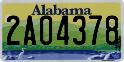 AL license plate 2AO4378