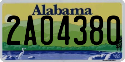 AL license plate 2AO4380