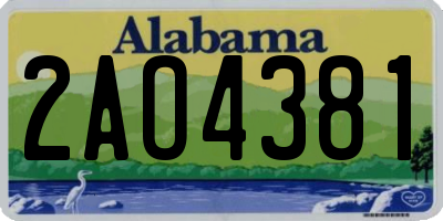 AL license plate 2AO4381