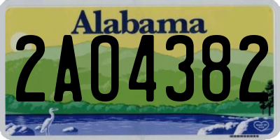 AL license plate 2AO4382