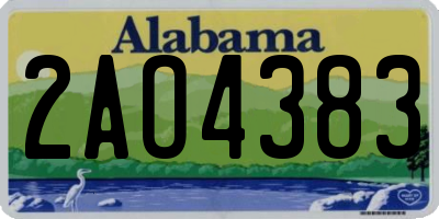 AL license plate 2AO4383