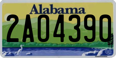AL license plate 2AO4390