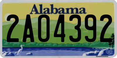 AL license plate 2AO4392