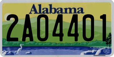 AL license plate 2AO4401