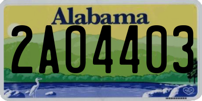AL license plate 2AO4403
