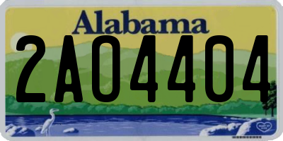AL license plate 2AO4404