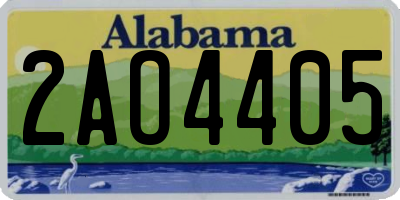 AL license plate 2AO4405