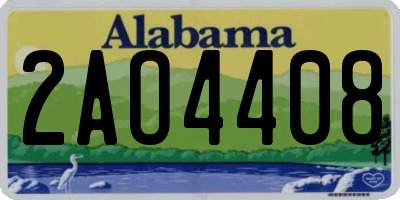 AL license plate 2AO4408
