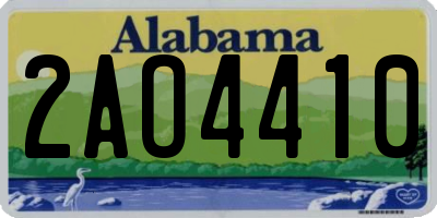 AL license plate 2AO4410