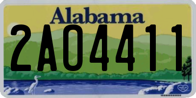 AL license plate 2AO4411
