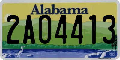 AL license plate 2AO4413