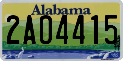 AL license plate 2AO4415