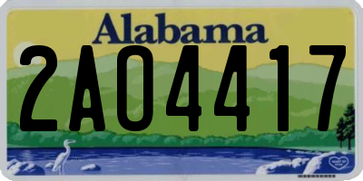 AL license plate 2AO4417