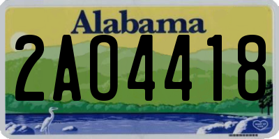 AL license plate 2AO4418