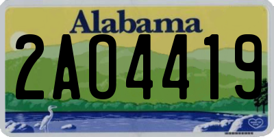 AL license plate 2AO4419