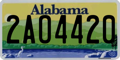 AL license plate 2AO4420