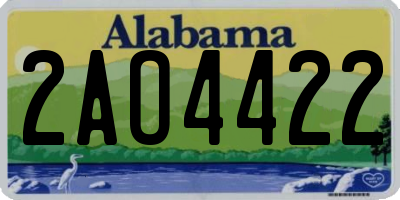 AL license plate 2AO4422