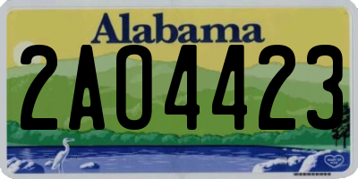 AL license plate 2AO4423